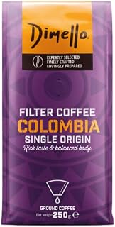 Dimello Brazil  Strong Arabica Ground Filter Coffee (Pack of 750g) - Sweet Taste & Balanced Body  Single Origin, Medium Roast, Brazil (Brazil, 750g)