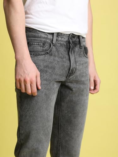 Image of BENE KLEED Men Light Fade Whisker Effect Pure Cotton Jeans
