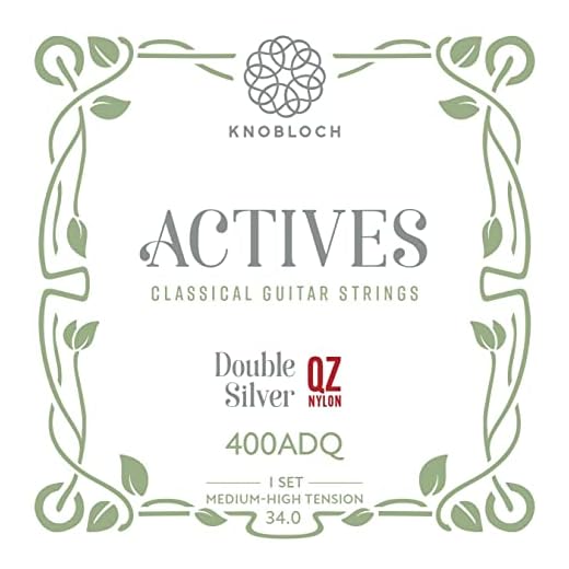 KNOBLOCH STRINGS - Cuerdas de Guitarra Española | 400ADQ Actives Double Silver | Tensión Media-Alta 34.0 | Graves Brillantes y Agudos Suaves | Sonido Lírico & Potente | Juego cuerdas Flamenca Clásica