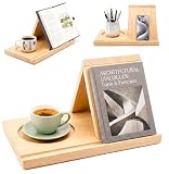 Leggio per libri in legno,leggio triangolare,regali per gli amanti dei libri,per libri,tablet e e-reader,lettura,comodino e libreria,leggio per scrivania