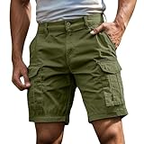 Outdoor Cargo Shorts, Solid Color with Pockets,...