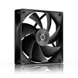 Ventilador de carcasa de computadora Ocypus Delta F12, hasta 2000 RPM de alto flujo de aire, control PWM de 4 pines de 4.724 in, rodamiento hidráulico y de bajo ruido (negro-1 unidad)