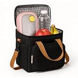 Bolsa Térmica Dois Andares Premium Reforçada e Impermeável com Dupla Camada Conserva Quente e Frio Alça Ajustavel Para Marmita, Lancheira, Frutas e Bebidas,Trabalho Passeio Academia