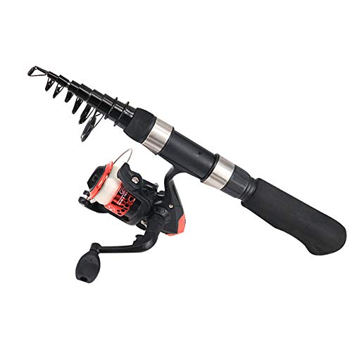 MeterMall Outdoor for 1.8/2.1m Telescopic Fishing Rod Portable Fishing Pole Spinning Reels Multifunction