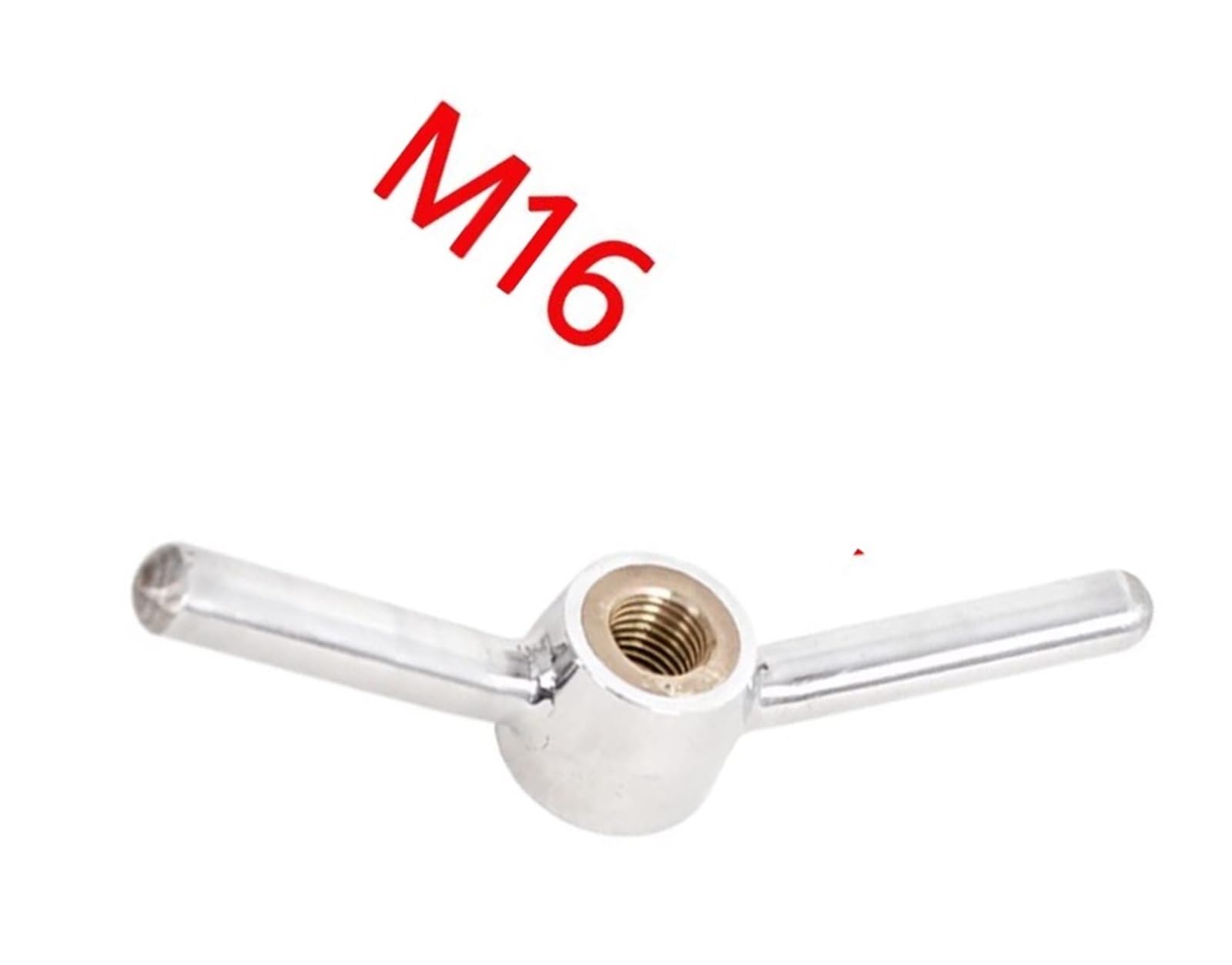 Tuercas de mariposa M16, tapa de mango de tornillo manual de acero inoxidable 304 for bloqueo de mariposa, tuerca de cobre, forma de cuerno de buey de oveja, 1 pieza for cobre