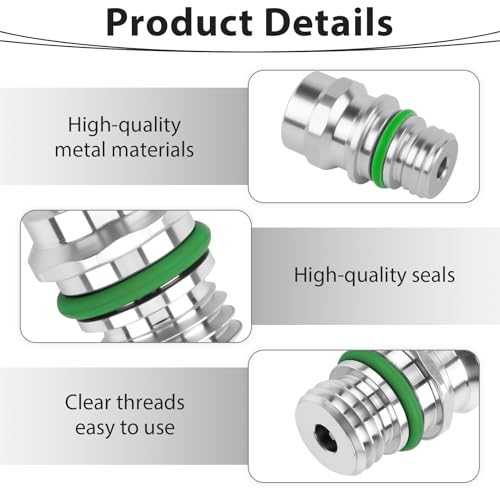 High Pressure AC Valve,Air Conditioning Service Port Includes Caps M12x1.5,AC Schrader Valve Replacement for MT0105, 800-955, 59946, GM 52458184, 15-5438,Compatible with GMC Chevy Select Models (1Pc)