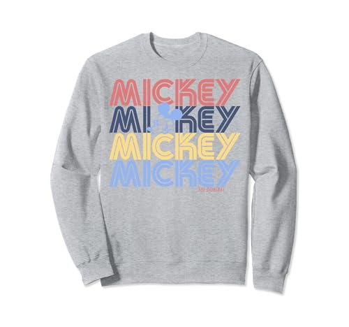 Mickey Retro Name Stack Sweatshirt évite le froid avec style rétro