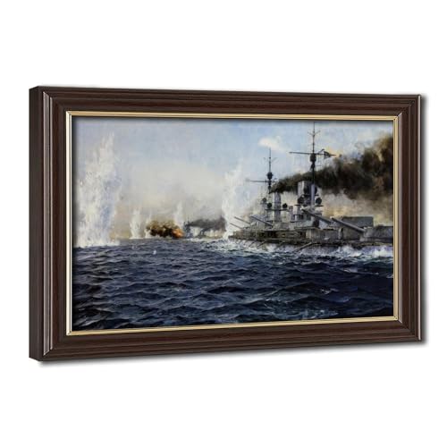 Claus Bergen Bataille du Jutland tableau art sur toile tendue