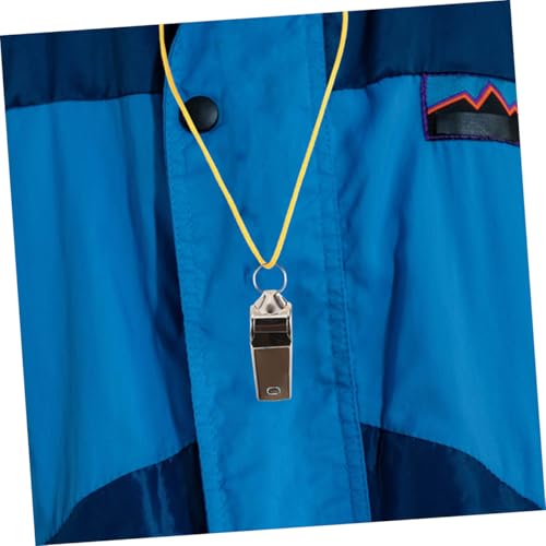 Pitos de seguridad de acero inoxidable Toddmomy 24 pcs con cordón miniatura 6