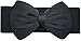 Meta-U Women Flower Elastic Wide Waist Belt (black bow)