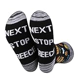 JXGZSO Greece Symbols Souvenir Socks Next Stop Greece Socks Greece Trip Gift Greece Travel Lover Gift Greece Vacation Gift