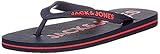 Gummi Flipflops mit einem farbigen Jack&Jones Logo auf dem Zehentrenner