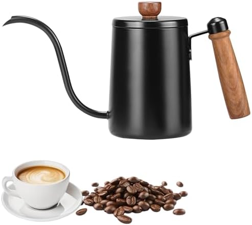 Chaleira Mini Bico de Ganso com Cabo de Madeira, 600ml para 2 Xíc...