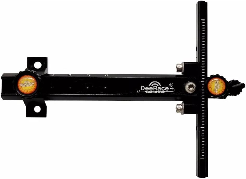 DeeRace Archery Recurve Bow Sight, Adjustable T Shape Target Shooting Bowsight with Optical Fiber Pin Sight