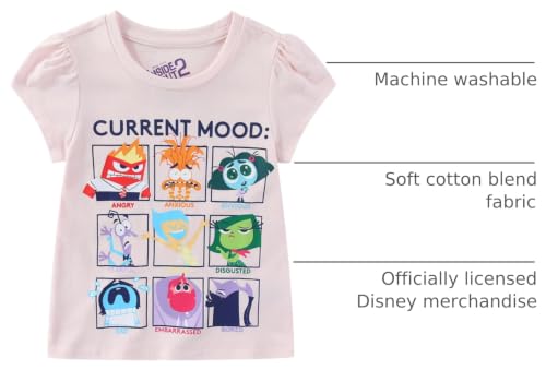 Image of Disney Inside Out Girls Short Sleeve T-Shirt for Big Kids