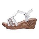 Lilley Scarlet Womens Wedge Sandal in White - Size 3 UK - White