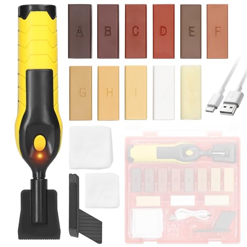 VISLONE Wood Floor Repair Tool Set with 11 Wax Blocks