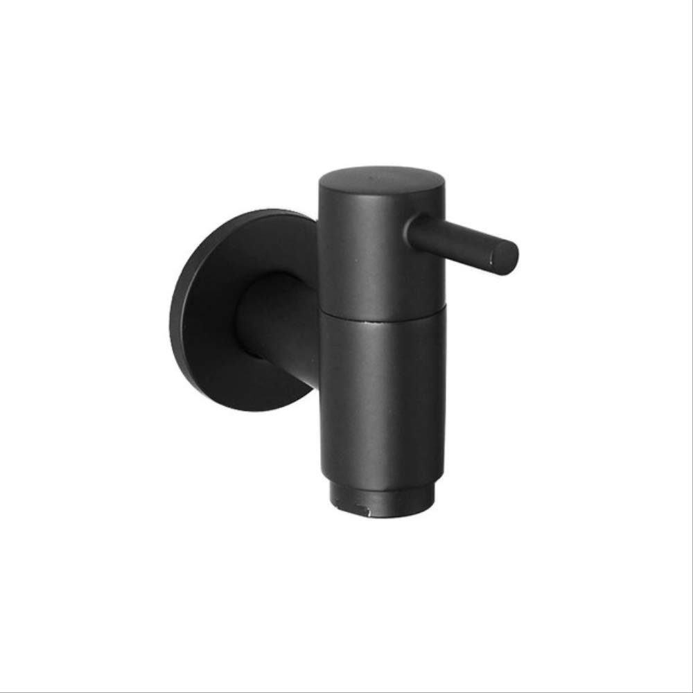 ZYCHSJXA Black/Chrome Wall Mounted Washing Machine Tap Mop Pool Garden Outdoor Bathroom Water Faucet D mop tap