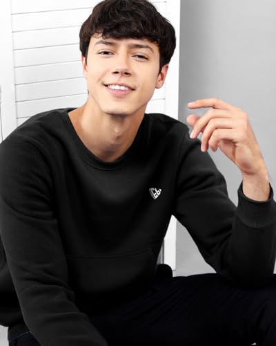 Image of EYEBOGLER Men's Cotton Blend Round Neck Sweatshirt