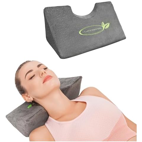 Lumia Wellness Cervical Traction Wedge Pillow - Neck Support Pillow, TMJ & Neck Pain Relief, Neck Stretcher Relaxer Cover