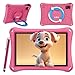 android zoll günstig Kaufen-XGODY Kids Tablet 10 Zoll - Android 13 12(4+8) GB RAM + 128GB ROM Tablet für Kinder mit Eva stoßfestem Gehäuse, iWawa APP vorinstalliert mit elterlicher Kontrolle Kleinkind Tablet, 7000mAh(Rot)