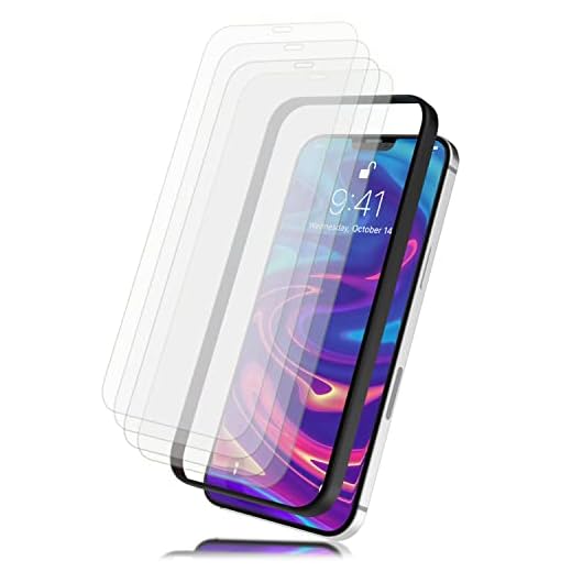 NALIA 4X skyddsglas & 1x mall – set kompatibel med iPhone 12/iPhone 12 Pro glas, 9H full-Screen glasfolie [Case-friendly] med applikator enkel installation, displayskydd för mobiltelefon – transparent