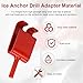 Ahuliao Ice Anchor Drill Adapter for 1/2'' Drill Chuck, Ice Fishing Anchor Power Drill Adapter, Ice Tent Stake Drill Adapter, Ice Shelter Screw Drill Adapter - Red