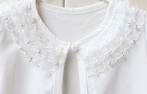 CHENXIN Girl Shrugs Knit Long Sleeve Lace Bolero Cardigan Shrug3