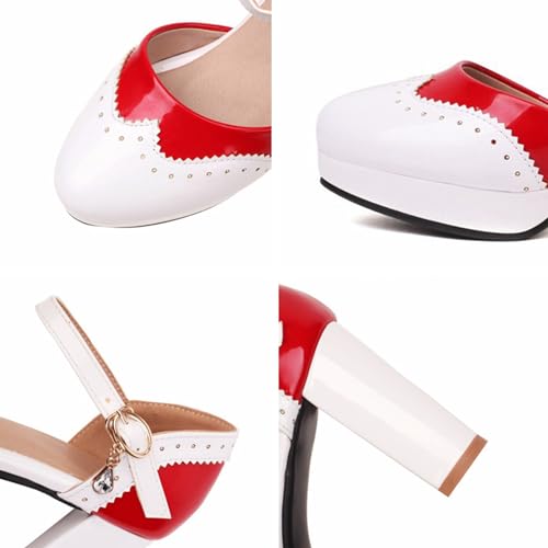 Image of MEOTINA Cute Bow Heels Mary Janes Shoes Women Dress Platform Strappy High Heels Kawaii Shoes