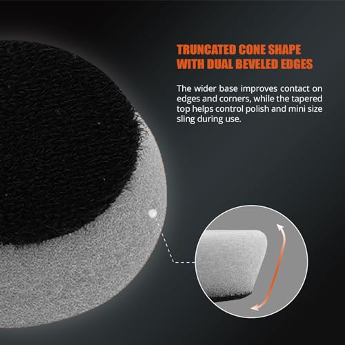 Image of SPTA PRO Gray Mini Ultra-Fine Finishing Polishing Pads, 10Pcs 1.3inch /32mm Sponge Polishing Buffing Pads, Car Foam Detail Polishing Pad Kit for Car Detail Polishing, Small Area Polishing -FF103-10