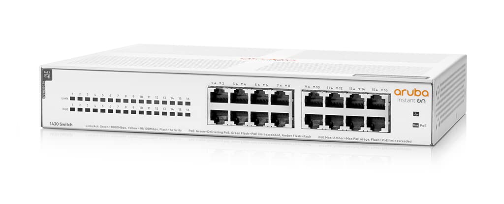 Amazon | HP Enterprise Aruba Instant ON 1430 16G PoE (124W
