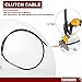 TIGERSAGTE Extended Clutch Cable for 2004-2020 Harley Sportster & 1986-2013 Sportster XL Models (Black, Stainless steel, 10
