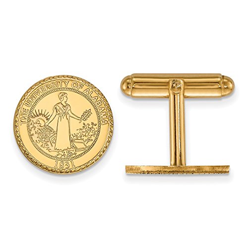 Alabama Crimson Tide Crest Cuff Links (14K Yellow Gold)