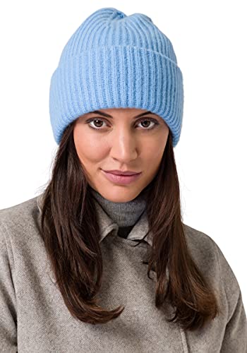 Style Republic Women’s Chunky Knit Beanie, 100% Pure Cashmere, Soft