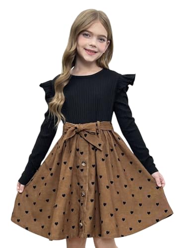 Image of TAGAS Girls Floral Dress | Lavender Flower Print Dressess for Kids | Soft Summer Frock| Casual Birthday & Occasion Wear|