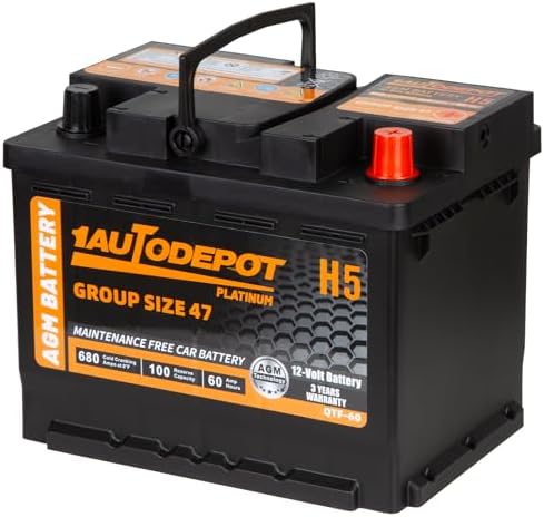 BCI Group 47 Car Battery, 12V 60Ah Size H5 Automotive Battery Pre...