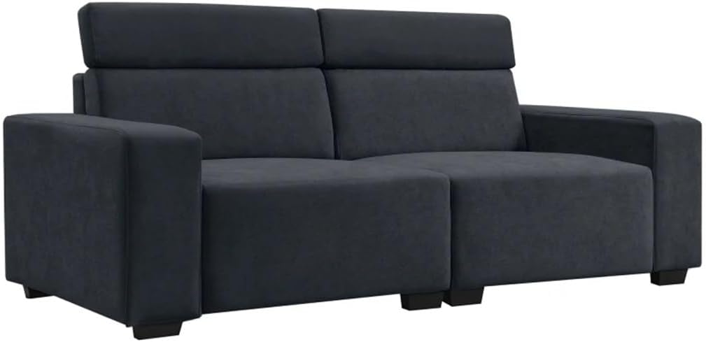 87 * 34.2'' 2-Seater Sectional Sofa Couch with Multi-Angle Adjustable Headrest, Spacious and Comfortable Velvet Loveseat