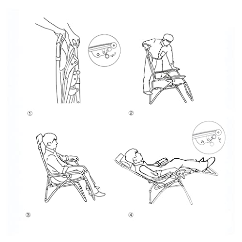 Sillas plegables gravedad cero que alivian la espalda gracias al asiento súper ancho de 72 cm 7