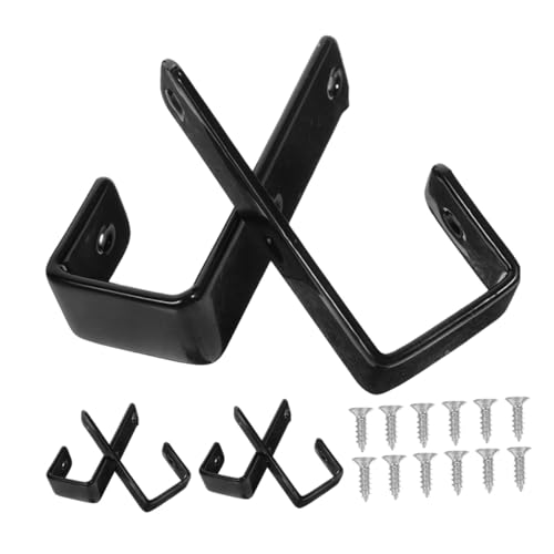 Sosoport 6 piezas Ganchos de Fijación para Escalera de Cama Soporte Resistente para Gancho Metálico Protegido Tornillos para Colgar Ropa y Accesorios