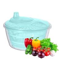 Salatschleuder Groß – PP+PET, 22,8x12x17,5 Cm, Mit Ablauf, Für Salat, Obst Und Gemüse, Schnell Trocknen, Ohne Deckel, In Rosa, Blau Oder Weiß