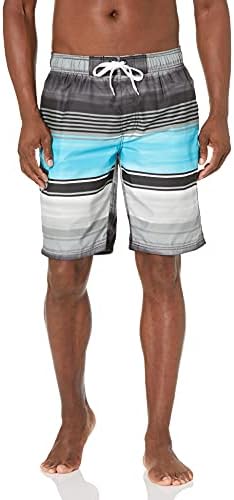 Kanu Surf mens Flex (Regular & Extended Sizes) Swim Trunks, Avalon Black/Aqua, X-Large US