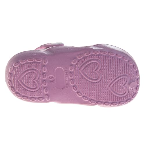 Josmo Kids Stylish Clogs Water Slides for Girls - Summer Beach Pool Heart Slip-on Sandals (Size 5-10 Toddler)3