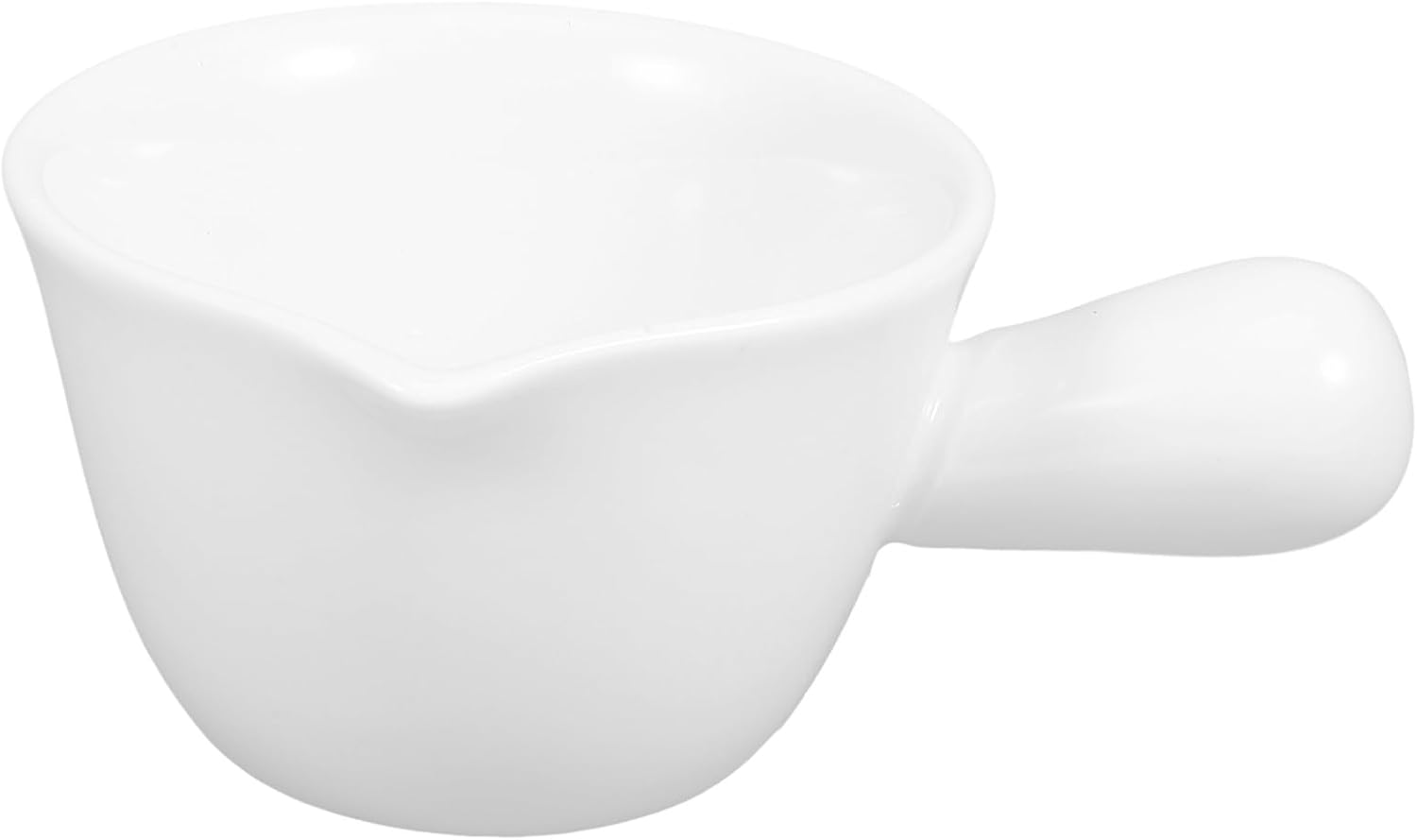 UPKOCH Ceramic Seasoning Cup with Handle 78ml White Xmas Condiment Bowl