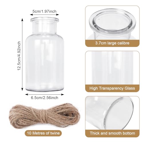 Jarrones de cristal decorativos para centros de mesa de bodas y mesas de café en el hogar 3