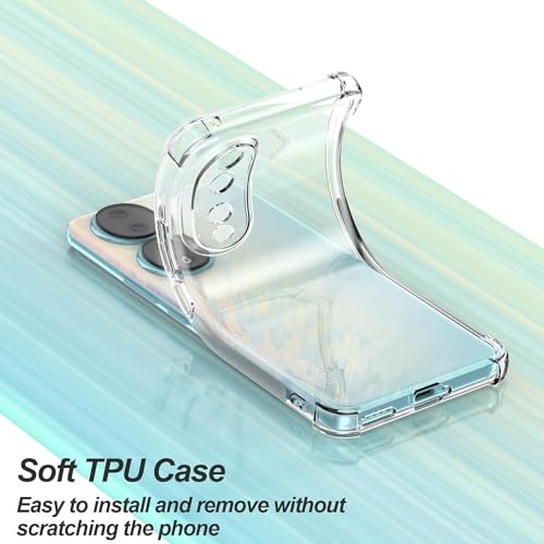 USTIYA Case for Honor 90 5G Clear TPU Four Corners Protective Cover Transparent Soft