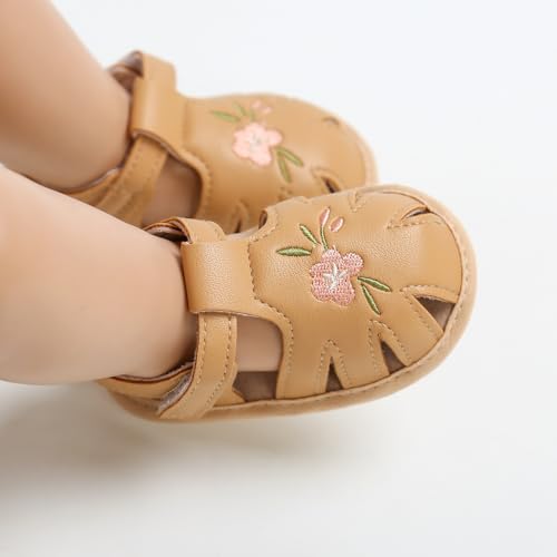 Image of Infant Baby Girls Boys Summer Sandals Premium Unisex Non Slip Rubber Soft Sole Breathable Toddler First Walker Outdoor Beach Shoes