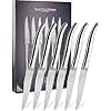 Taylors Eye Witness Premium Steak Knives Set of 6 - Stainless Steel Steak Knife with Sharp Serrated Blade and Ergonomic Handle, Durable and Dishwasher Safe – Effortless Slicing for Meat & More