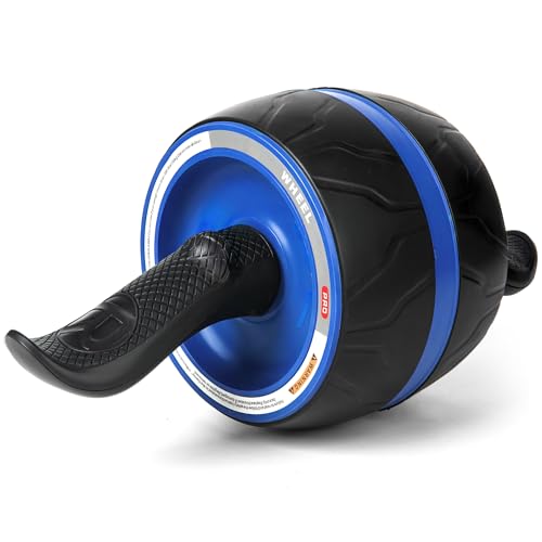 Enlarged Version Ab Roller Wheel with Knee Pad Mat,Automatic Rebound Abdominal Wheel Abs Workout Equipment,Home Gym Equipment,No Noise Ab Wheel for Men&Women Abdominal-Blue