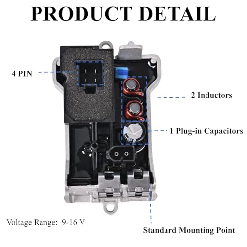 Image of AC Blower Motor Resistor Fit for Mercedes-Benz 1998-2011 E-Class E200 E240 E350 /S-Klasse S280 S320 S430 /C-Klasse W200 /CLS-Klasse CLS55 AMG HVAC Heater Blower Resistor Regulator Replace# A2308216451