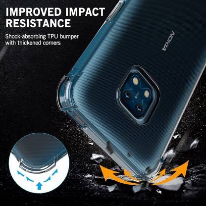 Image of COVERLINE Transparent Plain Flexible Soft Bumper Back Cover for Nokia XR20 (Transparent)
